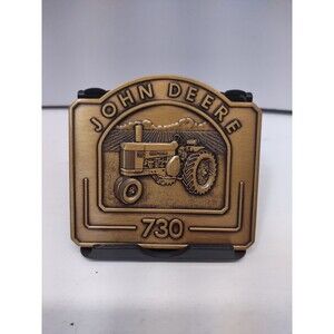 Vintage 1992 John Deere 730 Tractor Calendar Medallion Lee Wayne Company Bronze